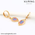 27230 xuping wholesale simple designed gold plated earrings